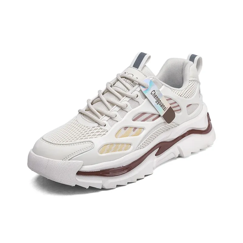 BINGO DUCK Breathable Height Increase Mid Top Chunky Sneakers Men's-6