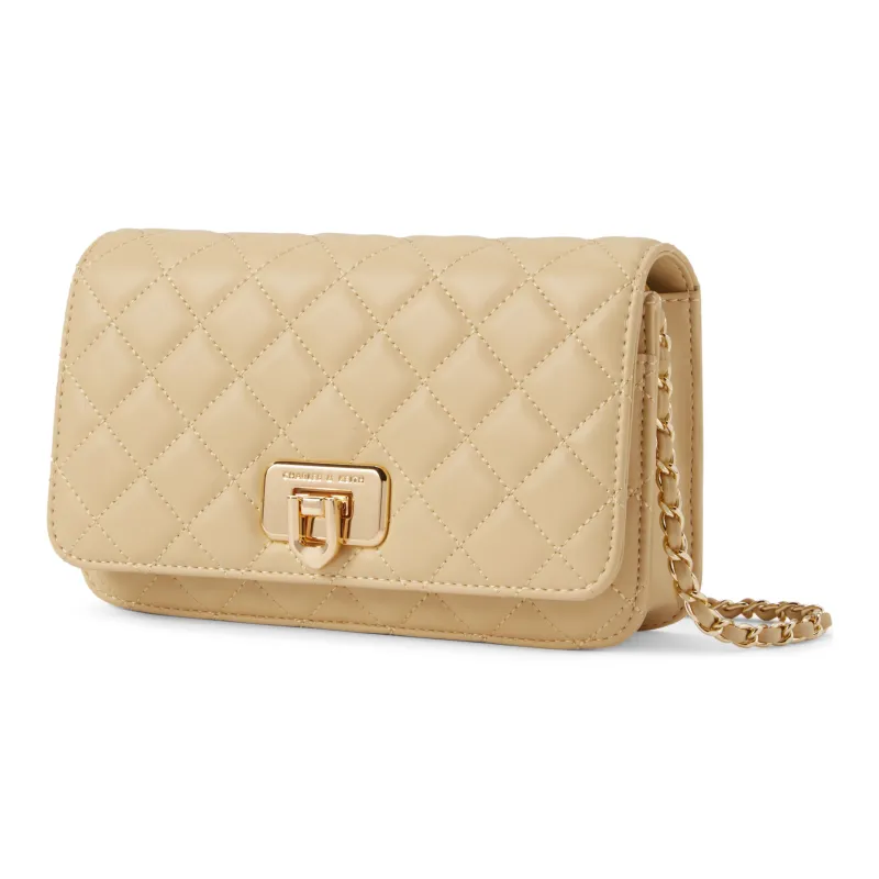 CHARLES&KEITH PU Small Square Bag Shoulder Bag Regular Women's Black/Beige/Cream Milk White/Pink-9