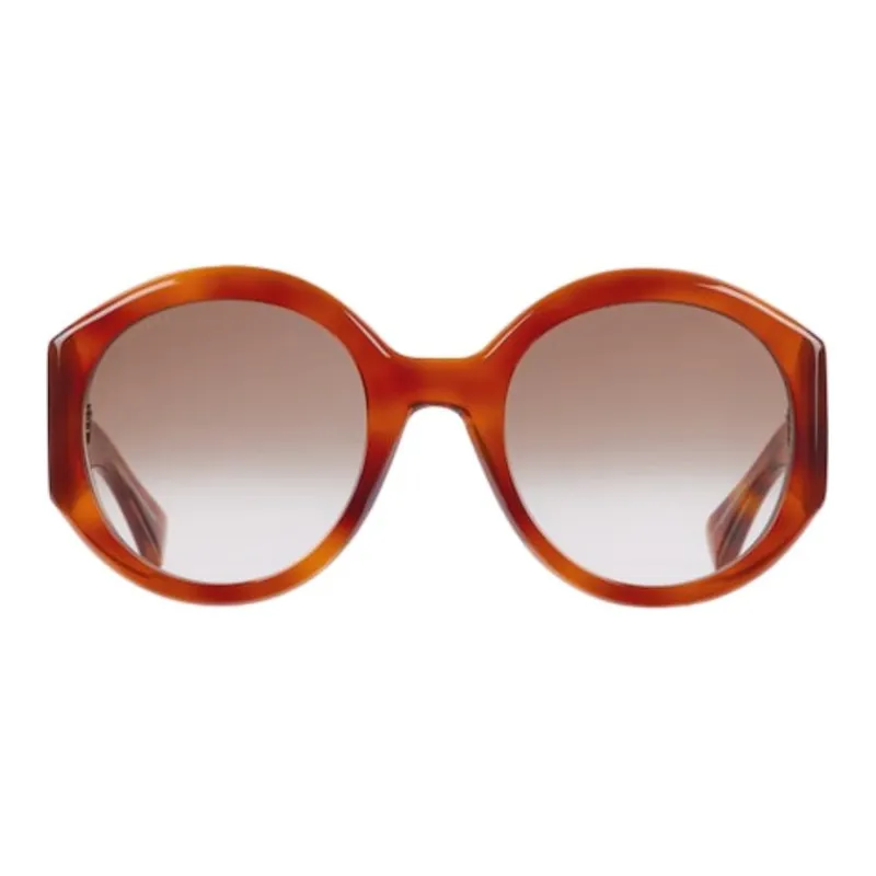 GUCCI Acetate Round Sunglasses Unisex Tortoiseshell-0