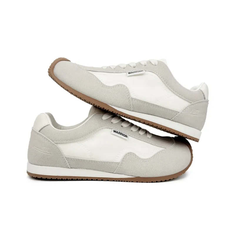 Warrior Cushioning, Slip Resistant, And Abrasion Resistant Low Top Casual Shoes Women's White Gray-1