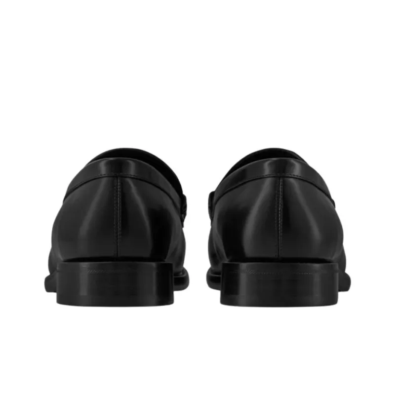 LOUIS VUITTON Oxford Loafers Men's Black White-4
