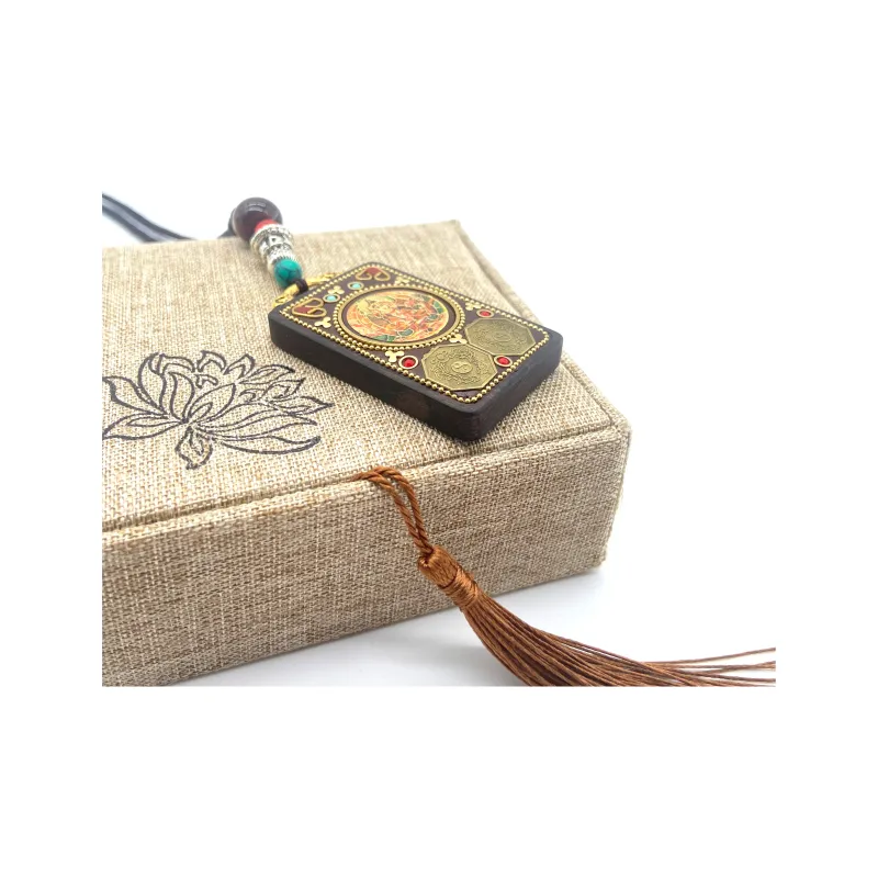 ERXI Ebony Wooden Necklaces Unisex-5