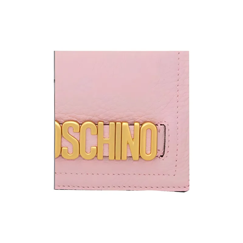MOSCHINO Leather Wallet Women's Pink-3