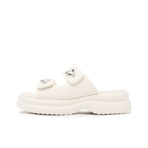 CAMEIDO Slip Resistant Slide Slippers Women's Beige