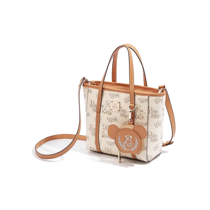 NOISY TEDDY PVC Tote Bag, Crossbody Bag, Shopping Bag, Shoulder Bag, Handbag Women's Light Pink/Pink/Apricot-5
