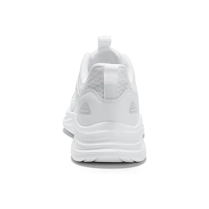 Warrior Cushioning, Slip Resistant, And Abrasion Resistant Low Top Casual Running Shoes Men's White-3