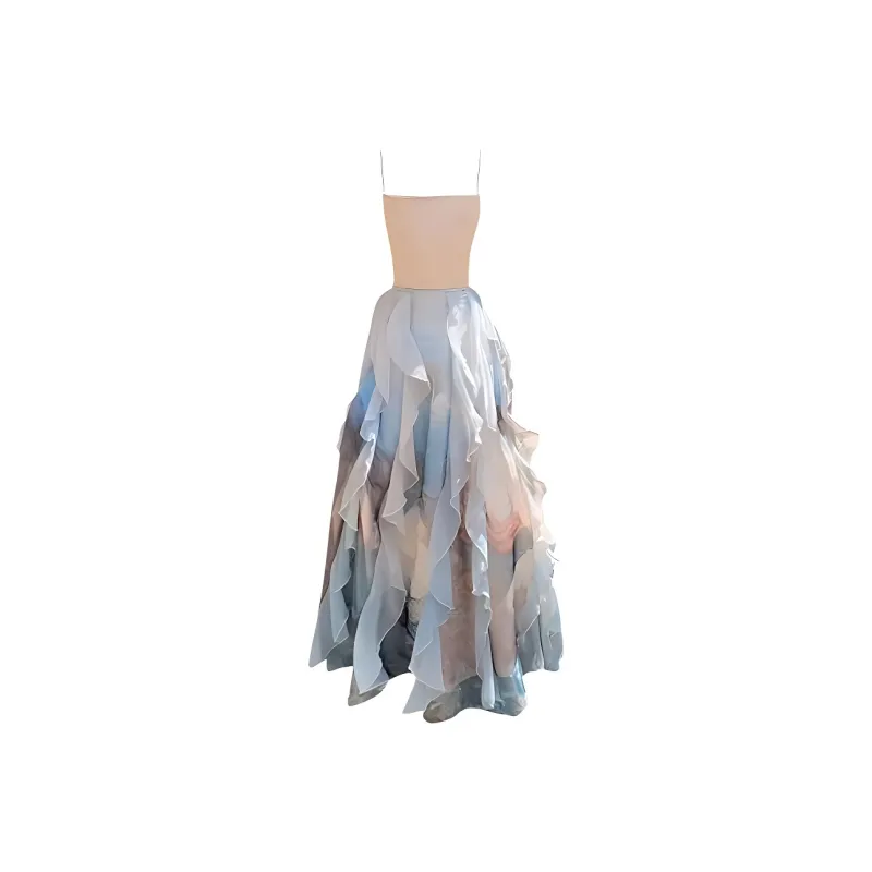 DOKZB Slip Dresses Women's Gradient-1