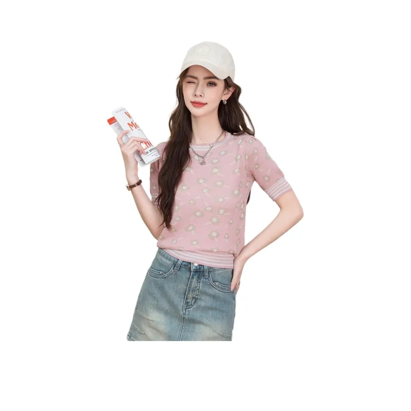 FAWENXIANGZI Knitwear Women's Pink-0
