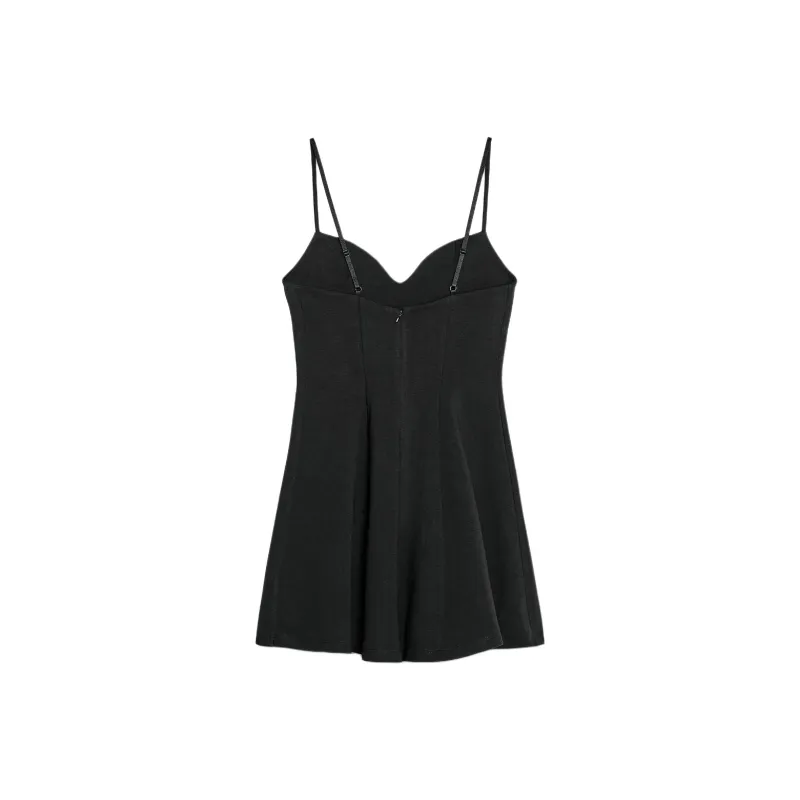 ZARA Slip Dresses Women's Black-1