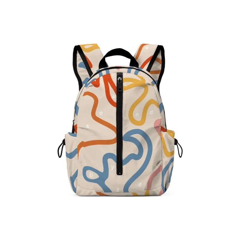 DRACONITE Polyester Backpack Regular Unisex Ecru-24