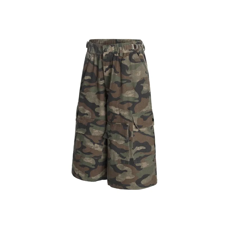 STRUCKCOOL Cargo Shorts Unisex Green Camouflage-2