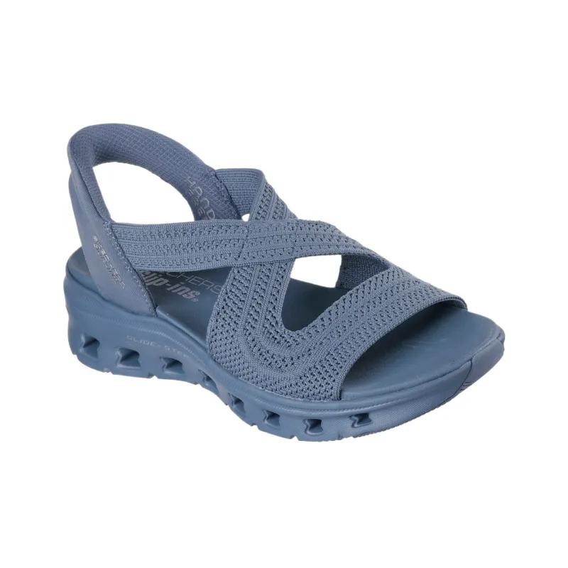 Skechers Glide Step One Strap Sandals Women's Blue-2