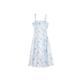 YINLEI Slip Dresses Women's Light Blue
