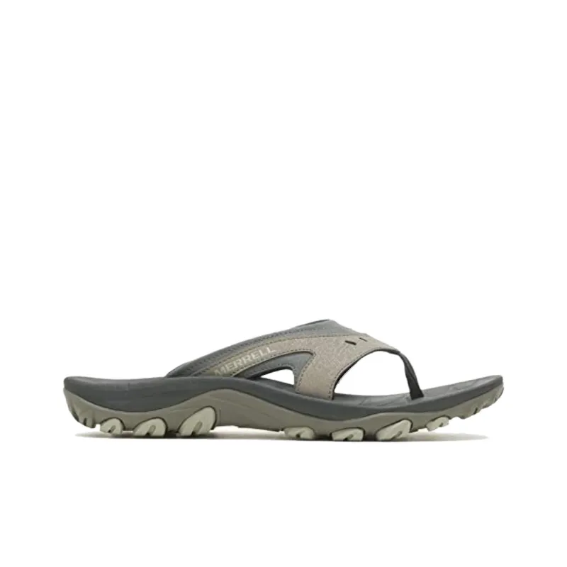 MERRELL Abrasion Resistant Slip Resistant Flip Flops Men's Gray-1