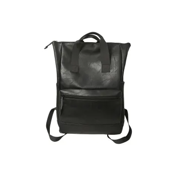 Yalu PU Backpack Unisex Black/Brown