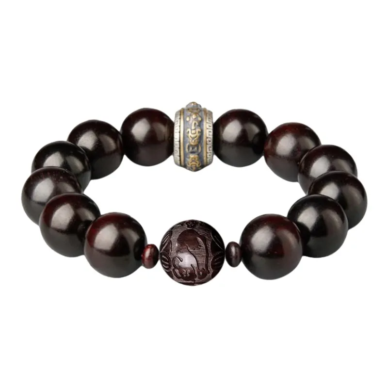 Yi Mingju Red Sandalwood Bracelets Unisex-0