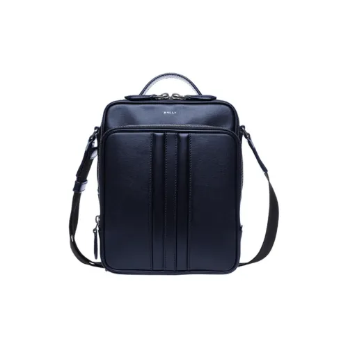 BALLY Cow Leather Shoulder Bag, Crossbody Bag, Handbag Men's Dark Blue
