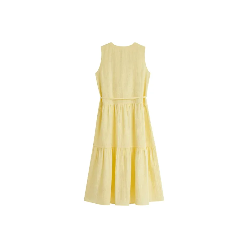 Inman Sleeveless Dresses Women's Light Yellow-1