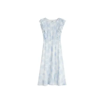 Inman Sleeveless Dresses Women's Lake Aqua Blue Flower