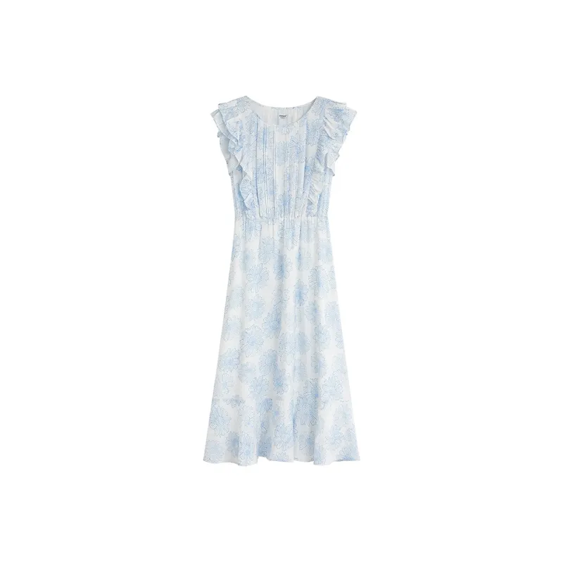 Inman Sleeveless Dresses Women's Lake Aqua Blue Flower-0