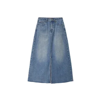 UNIQLO Denim Long Skirt Women's