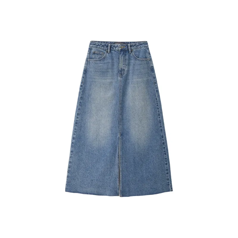 UNIQLO Denim Long Skirt Women's-0