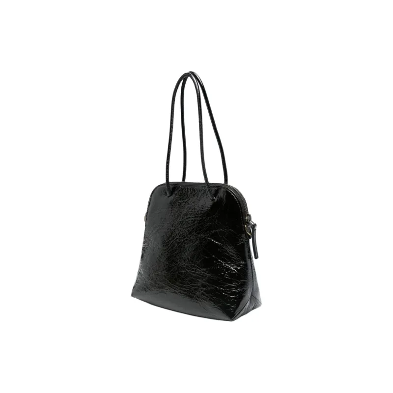 UMA WANG Calfskin Handbag Trumpets Women's Black & Mustard-1
