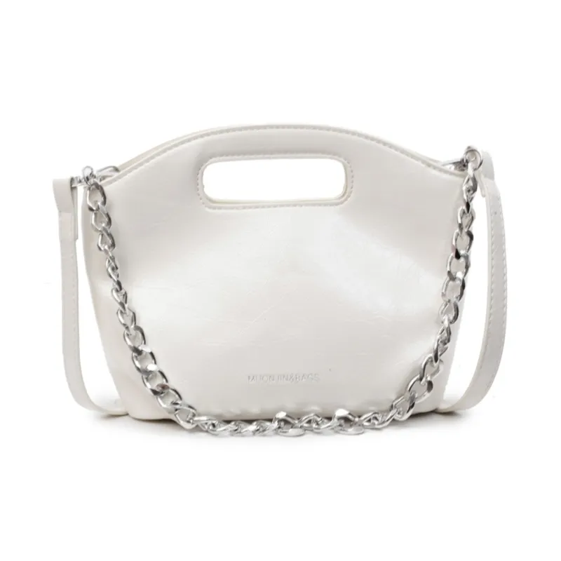 ZAVC PU One Shoulder Handbag Women's Black/Silver/Ecru-10