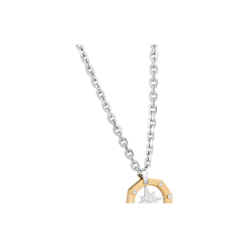 BROSWAY Titanium Steel Necklaces Unisex Silver-1
