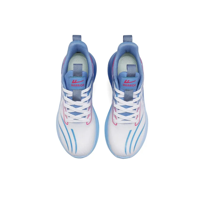 WARRIOR Running Shoes Men Low Top White/Blue-2