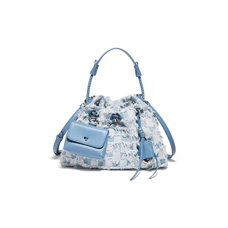 FOXER Fabric Handbag Women's Blue-1