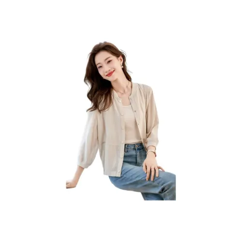 Mo Han Yi Mei Jackets & Coats Women's Beige Apricot