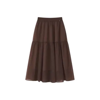 Homemade Willow Silk 2025 Summer Casual Long Skirt Women's