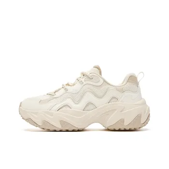 QIAODAN Anti Slip Wear Resistant Low Top Casual Shoes Women's Ivory White Original Paste White