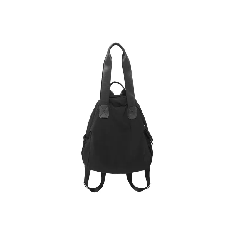 OUZIHUANG Nylon Backpack Women's Black/Ecru/Khaki-0