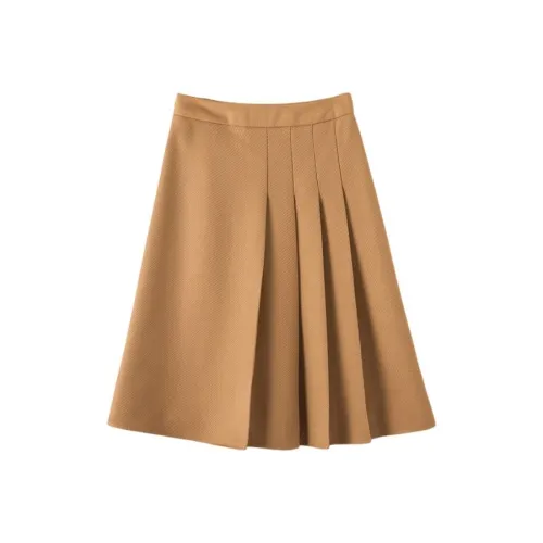 Late White Casual Long Skirt Women's
