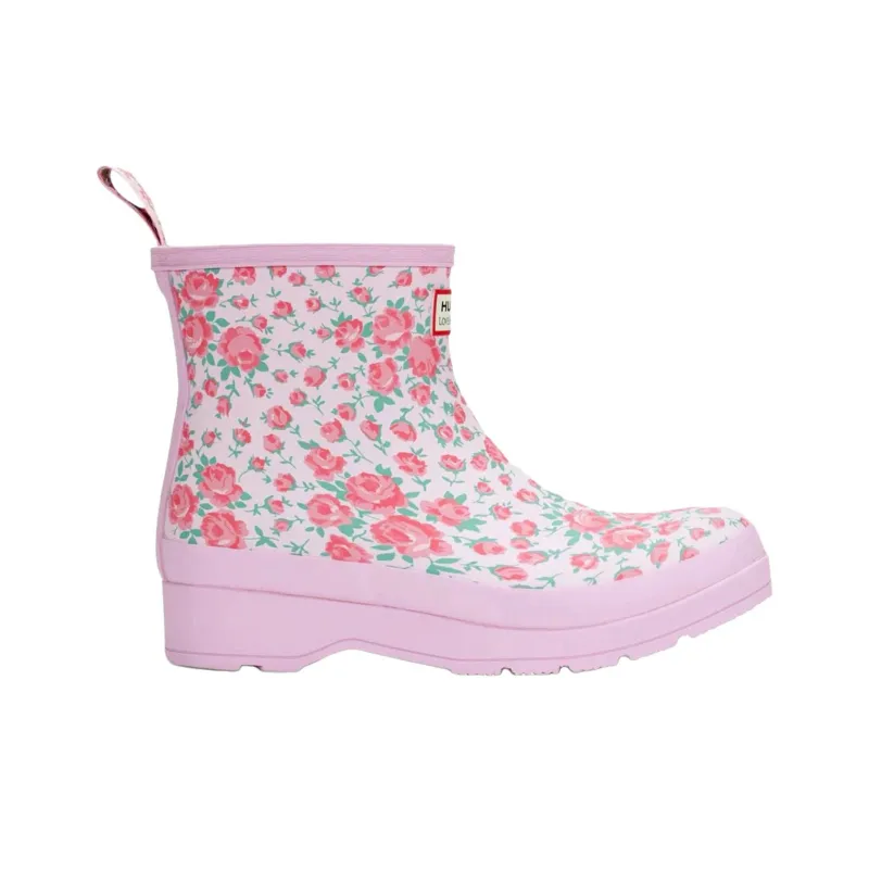 Hunter Play Short Rain Boots LoveShackFancy Sunrise Patchwork Print Women's-1