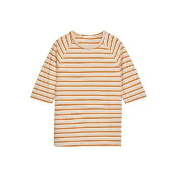 ZARA T Shirts Women's Orange White