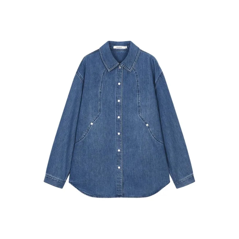 MOUSSY Shirts Women's 110 Blue-0