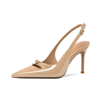 GOSO Slim Heel High Heels Women's Nude