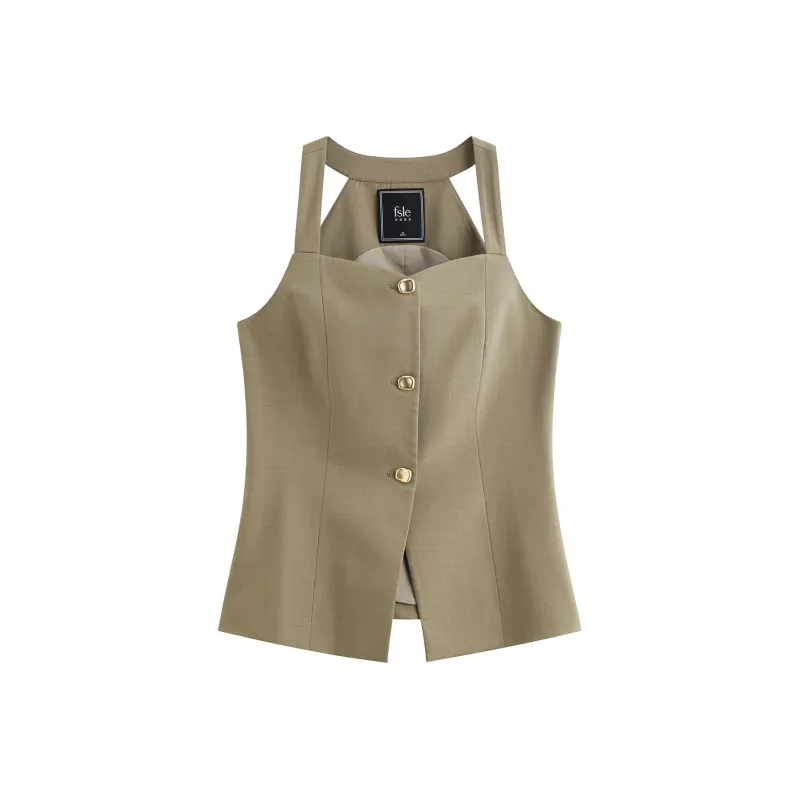 FANSILANEN Camisoles Women's Lunar Stone Gray Vest-0