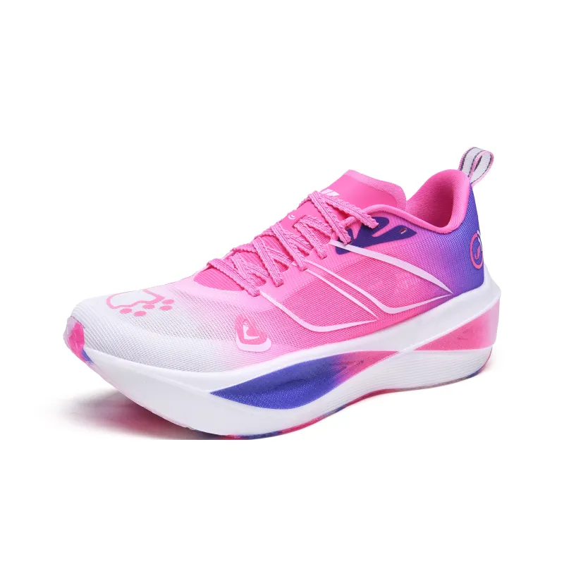 DUANGOU Running Shoes Unisex Low Top Love In Pink Purple-5