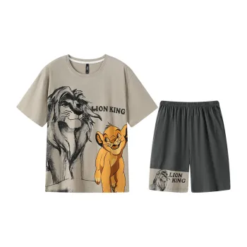 Gongdie x Disney Pajama Set Men's Khaki Gray