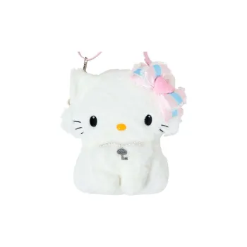 Sanrio Plush Shoulder Bag, Crossbody Bag Mini Women's White
