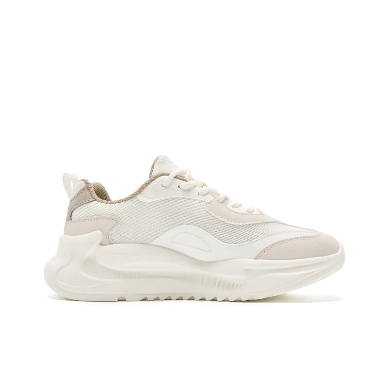 QIAODAN Anti Slip Wear Resistant Low Top Casual Shoes Women's White-1