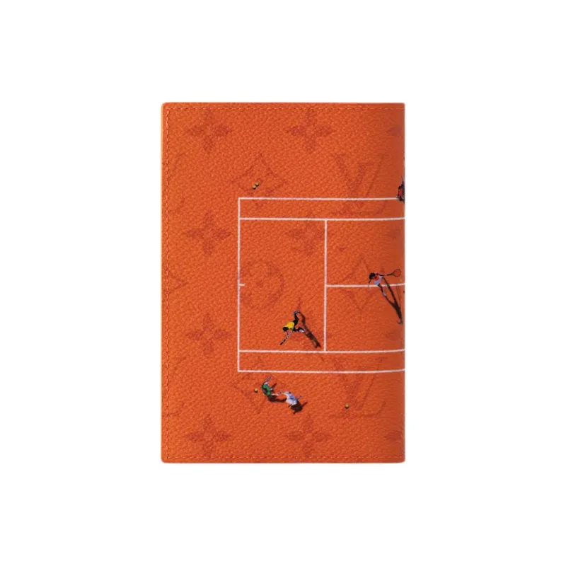 LOUIS VUITTON Tennis Passport Cover Brick Red-2