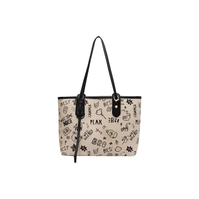 TOUTSEUL YOLO PU Tote Bag, Shoulder Bag Regular Women's Black/Blue/Pink/Brown-0