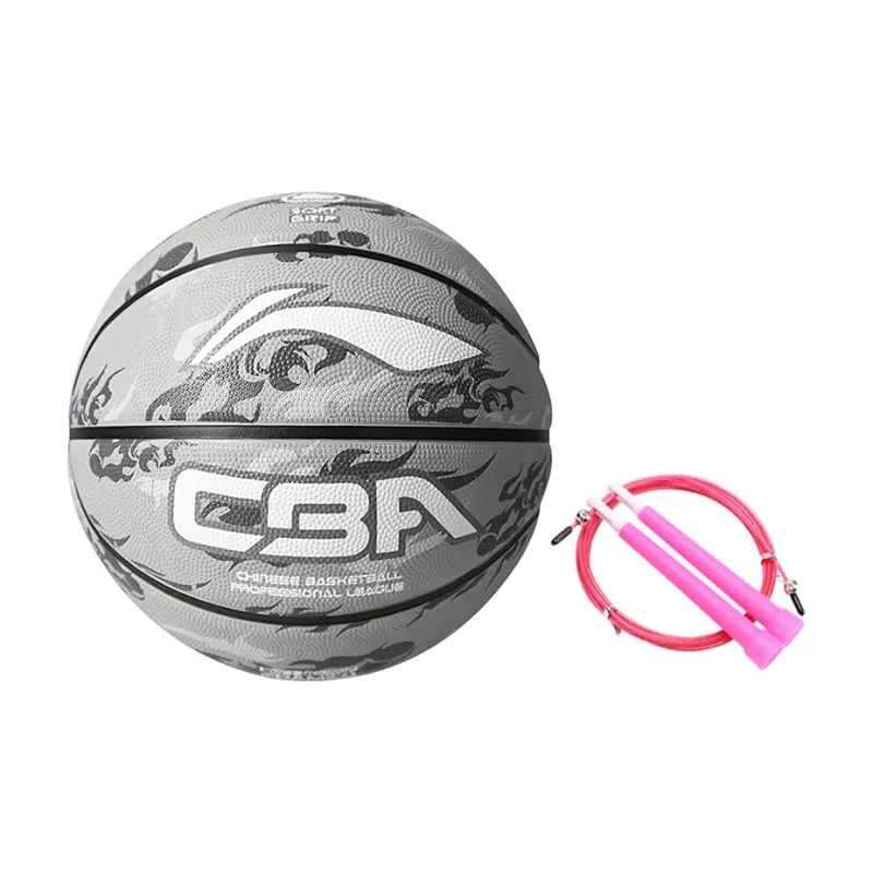 LiNing Rubber Basketball Gray Size 7 Ball Training Unisex-9
