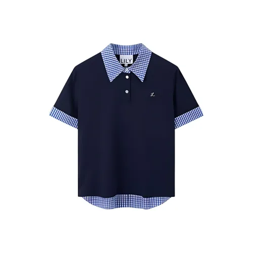 LILY T Shirts Women's Navy Blue