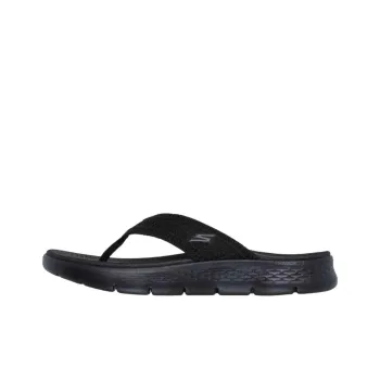Skechers Go Walk Fle Quiet Abrasion Resistant Flip Flops Women's Black